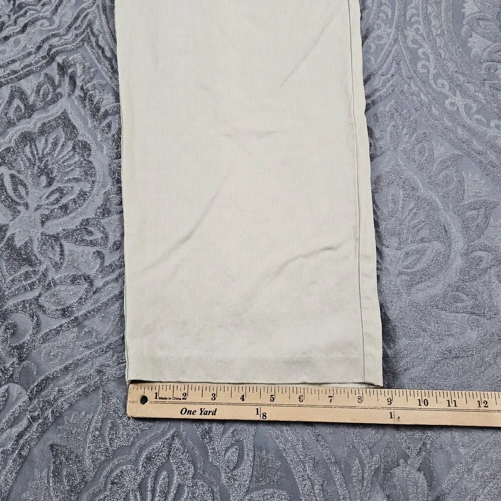 Tommy Bahama Pants Mens 39x28* Beige Silk Blend Pleated Golf Chino Casual Relax